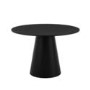 Round Black Pedestal Dining Table - Seats 4 - Juno