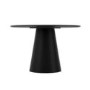 Round Black Pedestal Dining Table - Seats 4 - Juno