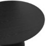 Round Black Pedestal Dining Table - Seats 4 - Juno