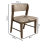 Set of 2 Beige PU Curved Back Wooden Dining Chairs with Walnut Finish Legs - June