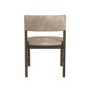 Set of 2 Beige PU Curved Back Wooden Dining Chairs with Walnut Finish Legs - June