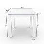 GRADE A1 - White Gloss 4 Seater Dining Table with Diamonds - Jewel