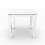 GRADE A1 - White Gloss 4 Seater Dining Table with Diamonds - Jewel