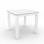 GRADE A1 - White Gloss 4 Seater Dining Table with Diamonds - Jewel