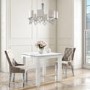 GRADE A1 - White Gloss 4 Seater Dining Table with Diamonds - Jewel