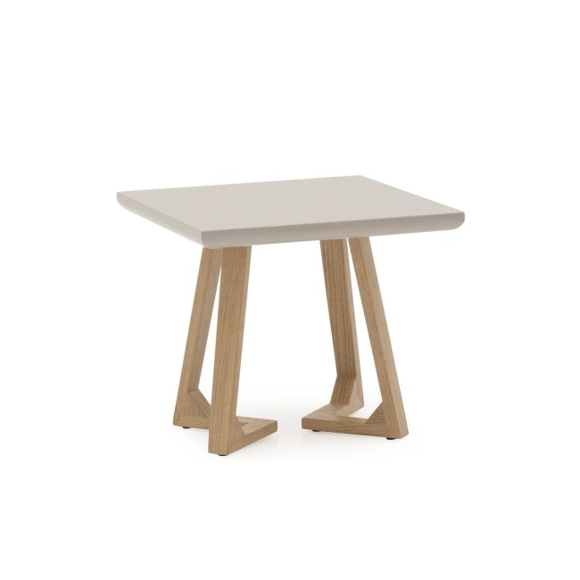 Jenoah High Gloss Lamp Table in Taupe
