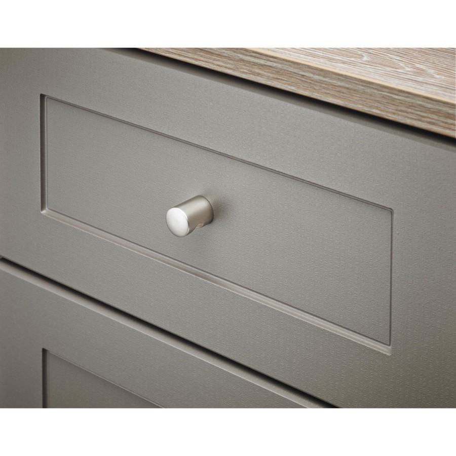 Kingstown 3 Drawer Wide Chest Of Drawers In Bronze and Oak 