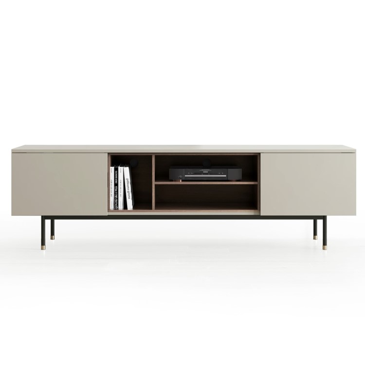 Large TV Unit in Taupe with Storage - TV's up to 77" - Kallen