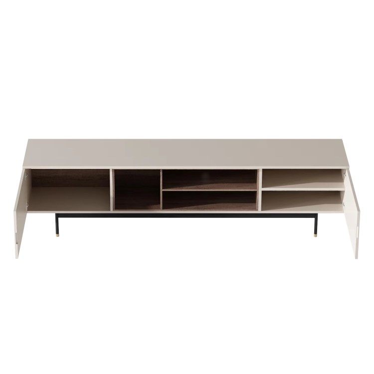 Large TV Unit in Taupe with Storage - TV's up to 77" - Kallen