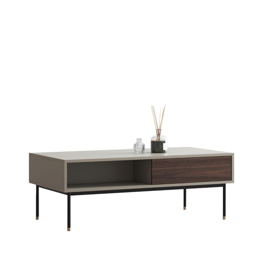 Rectangular Beige Wooden Coffee Table - Kallen