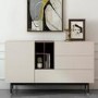 GRADE A1 - Large Sideboard in Taupe with Storage Drawers and Shelves - Kallen