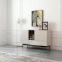 GRADE A1 - Large Sideboard in Taupe with Storage Drawers and Shelves - Kallen