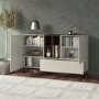 Large Taupe Sideboard - 9 Storage Compartments - Kallen