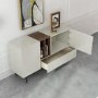 GRADE A1 - Large Sideboard in Taupe with Storage Drawers and Shelves - Kallen