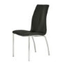 Vivienne Dining Chair in Black Faux Leather