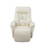 Birlea Furniture Kansas Bonded Leather Swivel Chair in Cream