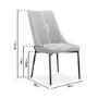 GRADE A1 - Set of 2 Light Grey Fabric Dining Chairs - Modern - Camilla