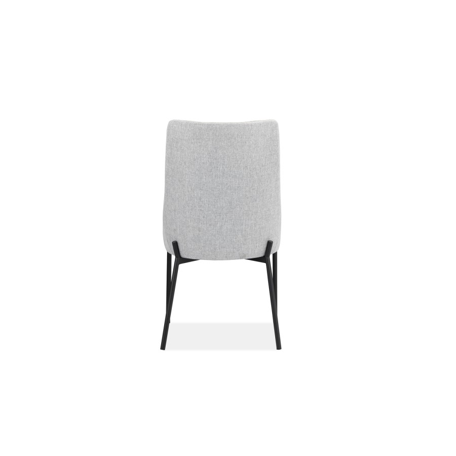 GRADE A1 - Set of 2 Light Grey Fabric Dining Chairs - Modern - Camilla