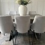 GRADE A1 - Set of 2 Light Grey Fabric Dining Chairs - Modern - Camilla