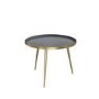 Coffee Table in Gold & Grey - Round - Kaisa