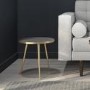 Small Round Tray Table in Gold & Grey - Kaisa