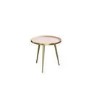 Gold & Pink Small Round Side Table - Kaisa