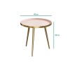 Gold &amp; Pink Small Round Side Table - Kaisa