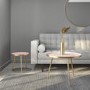 Gold & Pink Small Round Side Table - Kaisa