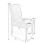 Shankar Kirby Silver Blue Fabric Pair of Dining Chairs