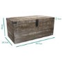 Limewash Wooden Storage Coffee Table Trunk - Industrial - Kelby