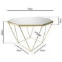 Mirrored Coffee Table with Gold Base - Kendra