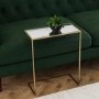 Mirrored Side Table with Gold Legs - Kendra