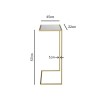 Mirrored Side Table with Gold Legs - Kendra