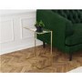 Mirrored Side Table with Gold Legs - Kendra