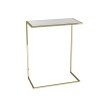 Mirrored Side Table with Gold Legs - Kendra