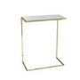 Mirrored Side Table with Gold Legs - Kendra