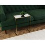 Mirrored Side Table with Gold Legs - Kendra