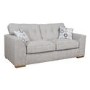 Kennedy 3 Seater Sofa in Pale Grey Fabric