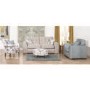 Kennedy 3 Seater Sofa in Pale Grey Fabric