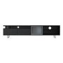 Large Black Oak Effect TV Unit with Storage - TVs up to 83" - Kael