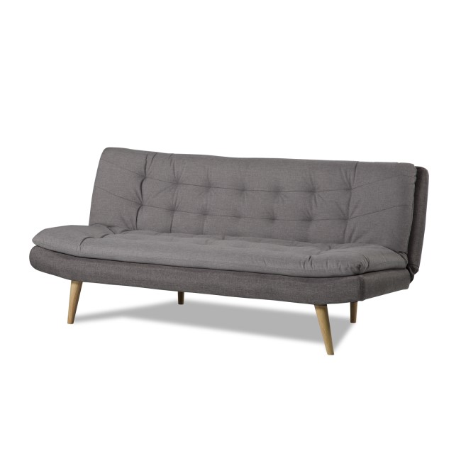 Kelly Sofa Bed Upholstered in Light Grey with Dark Grey Contrast