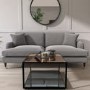 Mirrored Coffee Table with Black Metal Frame - Square