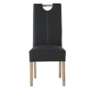 Kensington Faux Leather Anthracite Dining Chair with Oak Legs