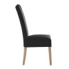 Kensington Faux Leather Anthracite Dining Chair with Oak Legs