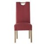 Kensington Red Faux Leather Dining Chair with Oak Legs