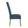 Kensington Pair of Dining Chairs in Teal with Oak Legs