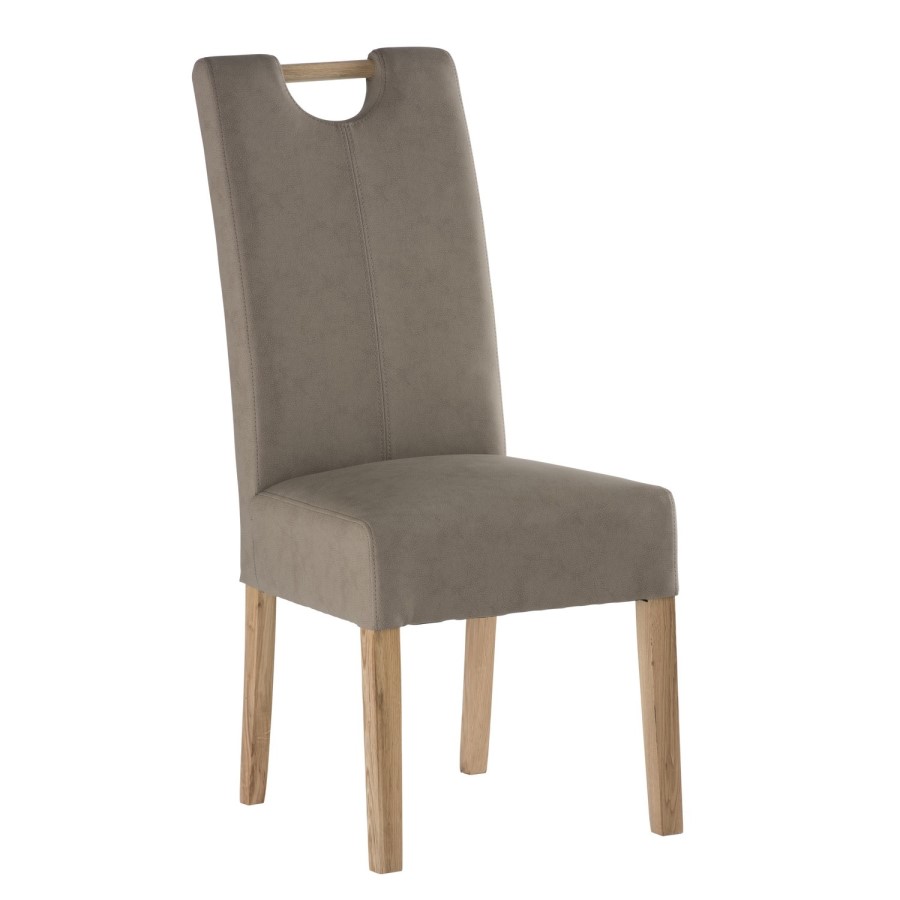 GRADE A1 - Kensington Pair of Faux Leather Mocha Dining Chair