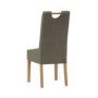 Kensington Oak Dining Chair in Grey Faux leather