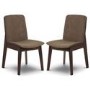 Julian Bowen Pair of Kensington Dining Chairs with Walnut Finish