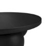 Black Round Coffee Table with Ball Feet - Kenji